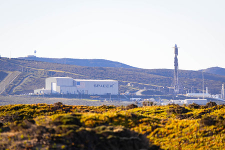 SpaceX Falcon Rocket Ready for Launch in California