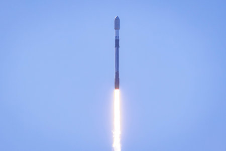 Falcon Rocket Launch Flying From SpaceX