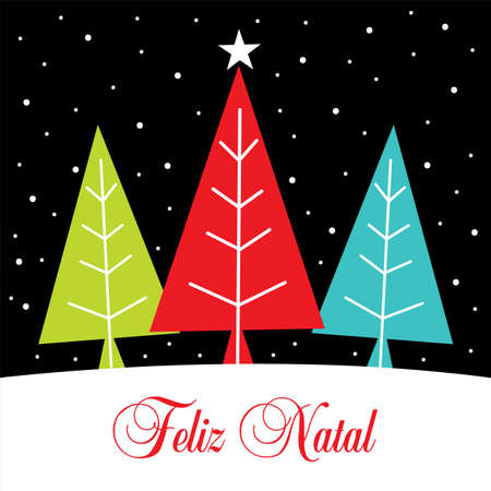 christmas greeting card with colorful christmas tree designのイラスト素材