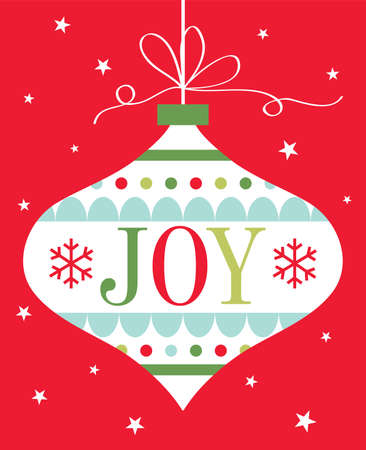 decorative baubles for christmas greeting card designのイラスト素材