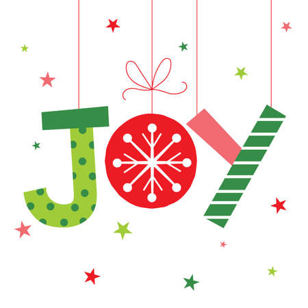 joy christmas greeting card designのイラスト素材