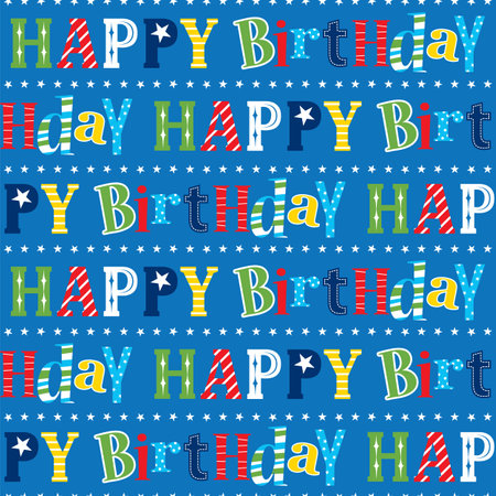colorful birthday seamless pattern designのイラスト素材