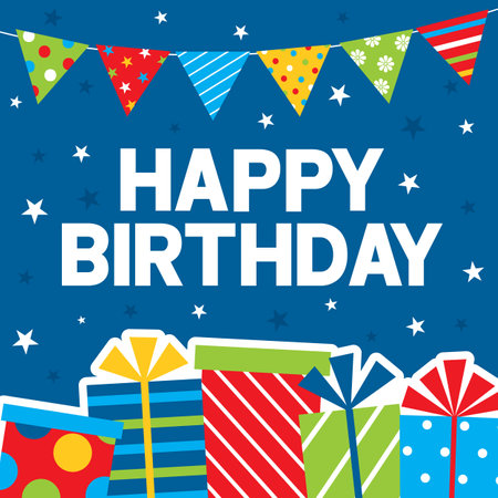 birthday gift greeting card designのイラスト素材