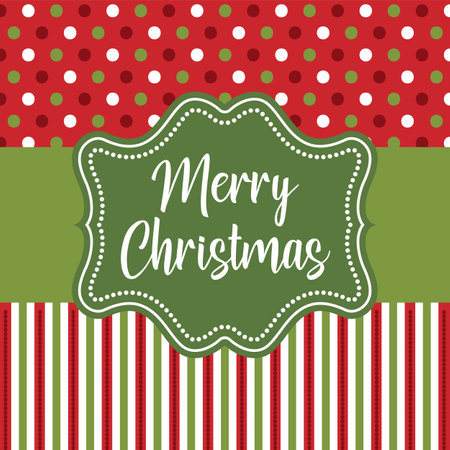 red and green christmas greeting card designのイラスト素材