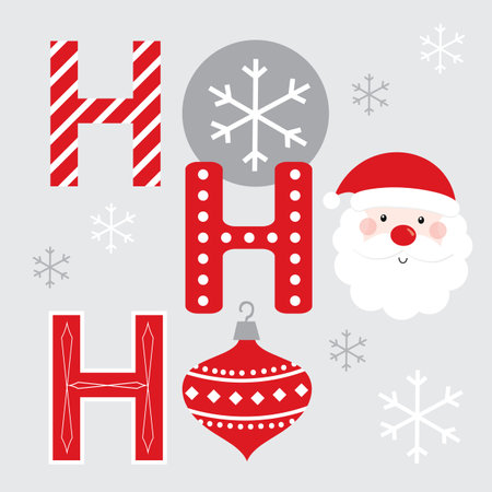 santa claus greeting card designのイラスト素材