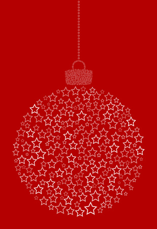 Vector abstract Christmas ball of line star icons.のイラスト素材