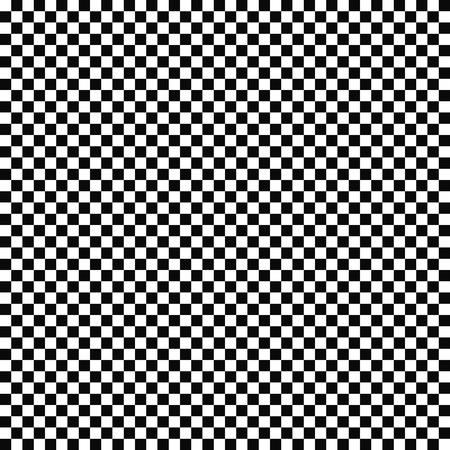 Vector seamless checkered flag pattern. Geometric texture. Black-and-white background. Monochrome design.のイラスト素材