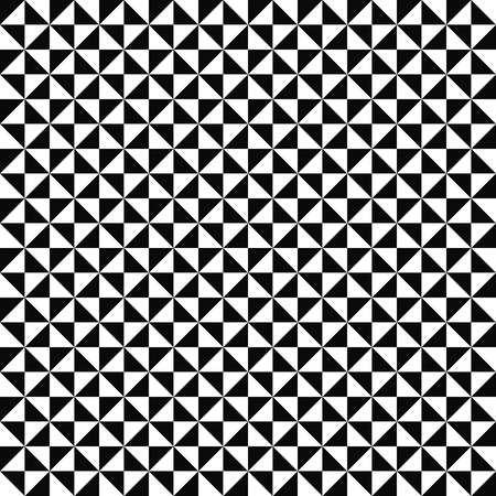 Vector seamless pattern. Abstract geometric texture. Black-and-white background. Monochrome triangular design.のイラスト素材