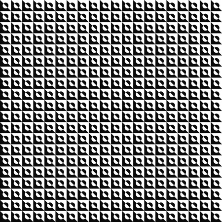 Vector seamless pattern. Abstract geometric texture. Black-and-white background. Monochrome design.のイラスト素材