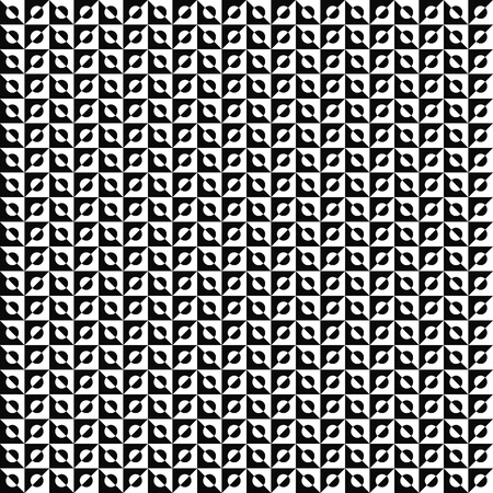 Vector seamless pattern. Abstract geometric texture. Black-and-white background. Monochrome design.のイラスト素材