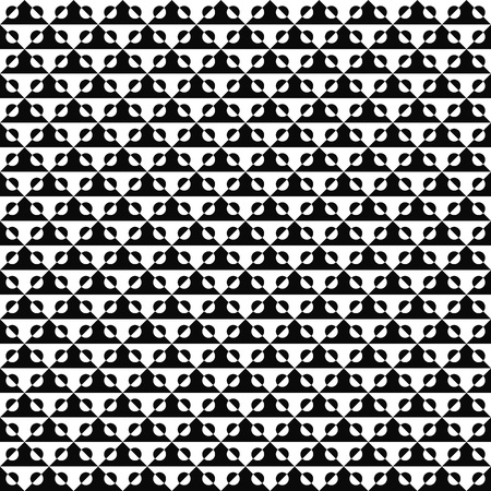 Vector seamless geometric pattern. Abstract texture. Black-and-white background. Monochrome design.のイラスト素材