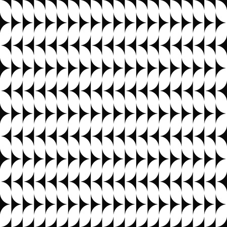 Vector seamless pattern. Abstract shapes texture. Black-and-white background. Monochrome design.のイラスト素材