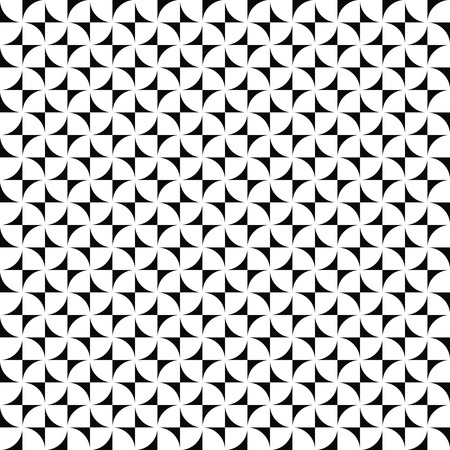 Vector seamless pattern. Abstract shapes texture. Black-and-white background. Monochrome design.のイラスト素材