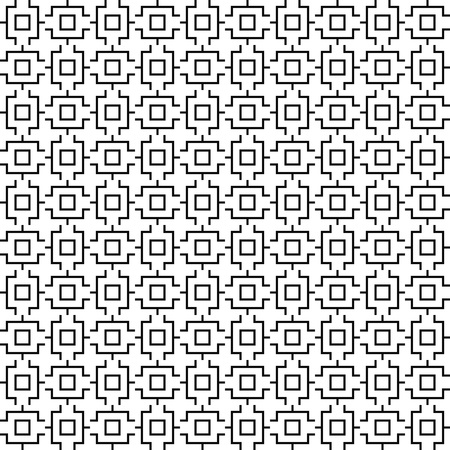Vector seamless geometric pattern. Line texture. Black-and-white background. Monochrome design.のイラスト素材