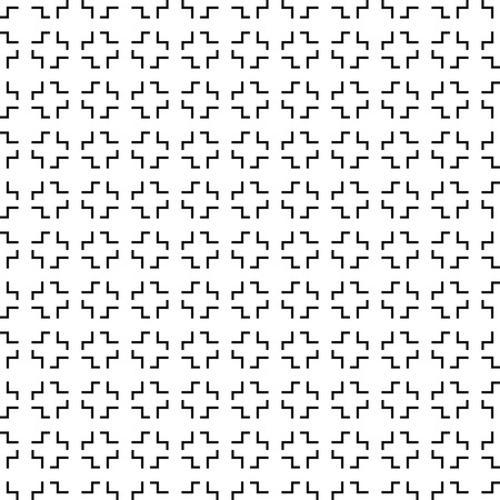 Vector seamless geometric pattern. Line texture. Black-and-white background. Monochrome design.のイラスト素材