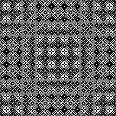 Vector seamless pattern. Geometric texture. Black-and-white background. Monochrome design.のイラスト素材