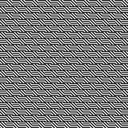 Vector seamless pattern. Geometric texture. Black-and-white background. Monochrome design.のイラスト素材