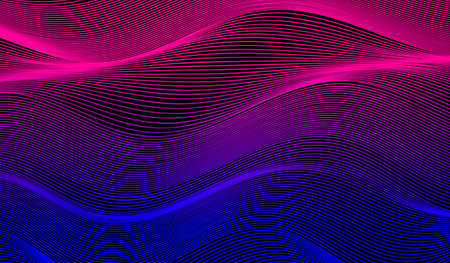 Vector modern colorful wavy background. Abstract elegant curved lines pattern.のイラスト素材