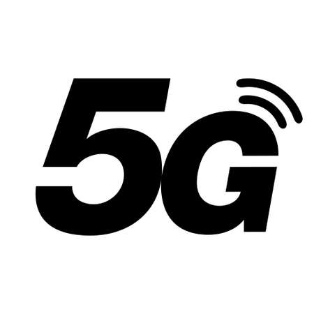 5G pictogram, icon isolated on a white background.のイラスト素材