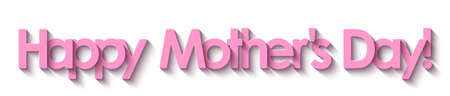 Happy Mother's Day! Pink lettering isolated on a white background.  vector fileのイラスト素材