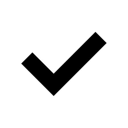 Black check mark icon isolated on a white background. EPS10 vector fileのイラスト素材