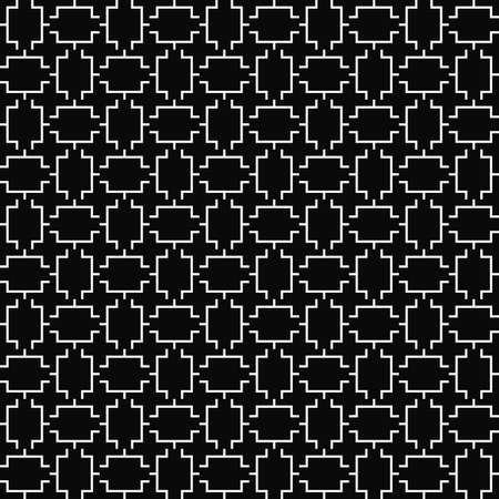 Vector seamless geometric pattern. Line texture. Black-and-white background. Monochrome design. EPS10 vector fileのイラスト素材