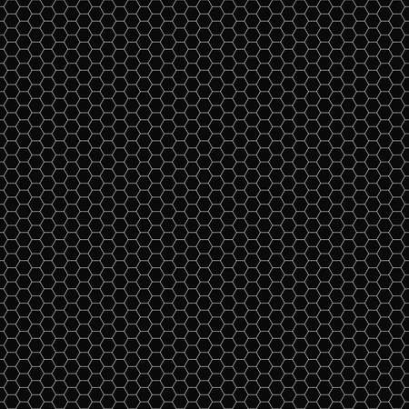 Vector seamless pattern. Hexagon grid texture. Black-and-white background. Monochrome honeycomb design. EPS10 vector fileのイラスト素材