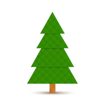 Abstract geometric coniferous tree isolated on a white background. EPS10 vector fileのイラスト素材