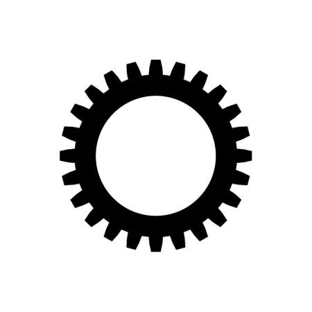 Gear wheel pictogram, icon isolated on a white background.のイラスト素材