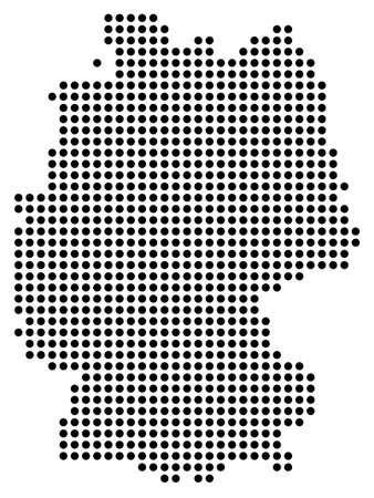 Abstract map of Germany consisting of circles isolated on a white background. Vector EPS 10のイラスト素材