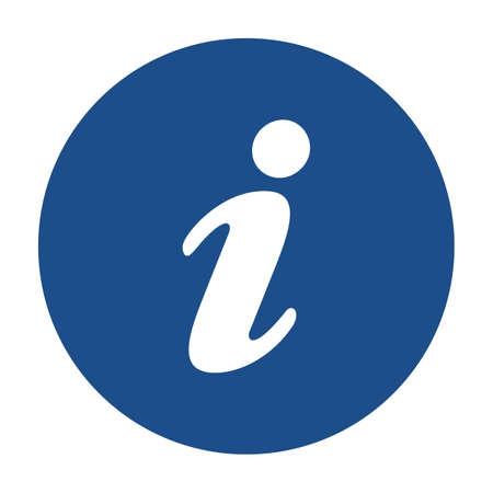 Blue round information icon, button isolated on a white background.のイラスト素材