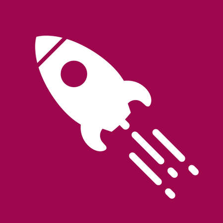 Vector graphic of Rocket Launch Icon logo. Perfect for business, business website, start up, logo, icon, brochure, social media illustration, etcのイラスト素材