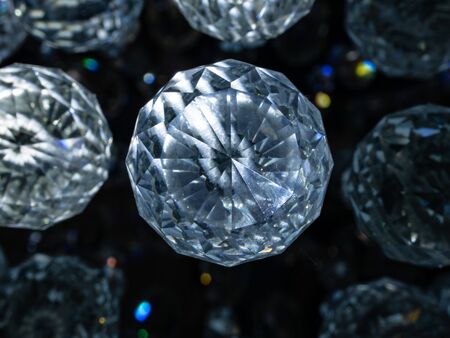 abstract background of close up of crystal with light through it