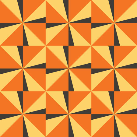 Seamless background with yellow orange triangles.のイラスト素材
