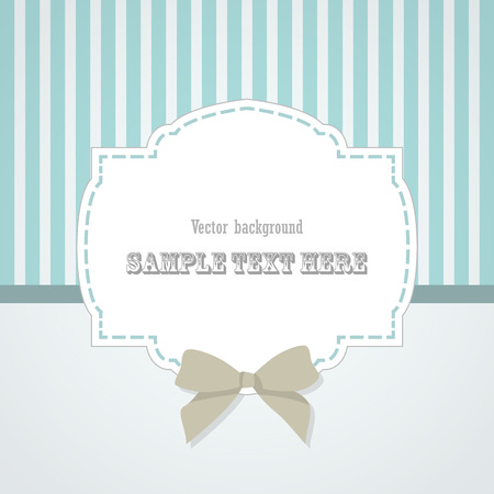 vintage frame with bow illustration.のイラスト素材