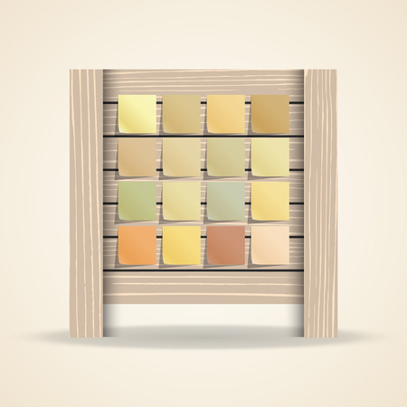 seamless cork bulletin board with notes, advertise.のイラスト素材