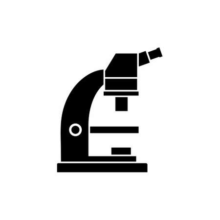 Microscope. Flat icon. Pharmacy and science vector illustrationのイラスト素材