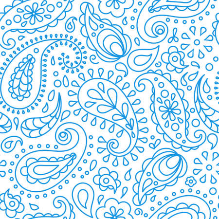 Seamless pattern based on ornament paisley Bandana print. Vector background. Paisley. Traditional ethnic patternのイラスト素材
