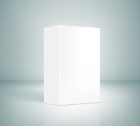 Vector Blank White Box on a gray backgroundのイラスト素材