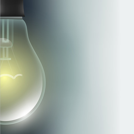 incandescent lamp on a dark blue backgroundのイラスト素材