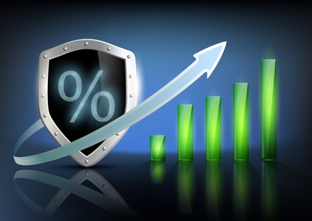 vector illustration of financial graph chartのイラスト素材