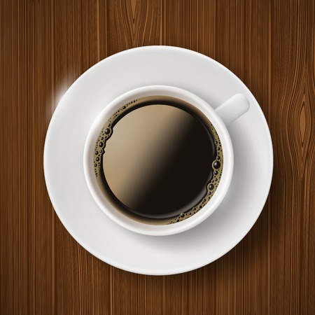 white cup with coffeeのイラスト素材