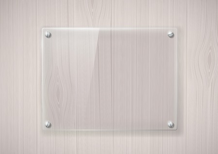 glass frame on a wooden surfaceのイラスト素材