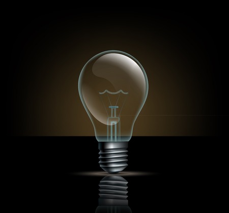 incandescent lamp on a dark backgroundのイラスト素材