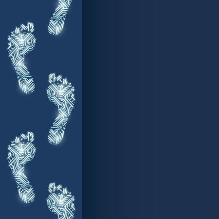 footprint as a chipのイラスト素材