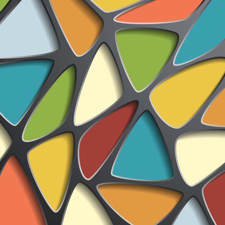 Vector background of a mesh with colored triangular cellsのイラスト素材