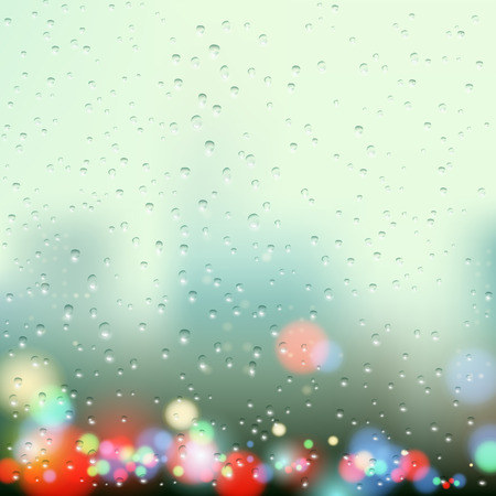 drops on the windowのイラスト素材