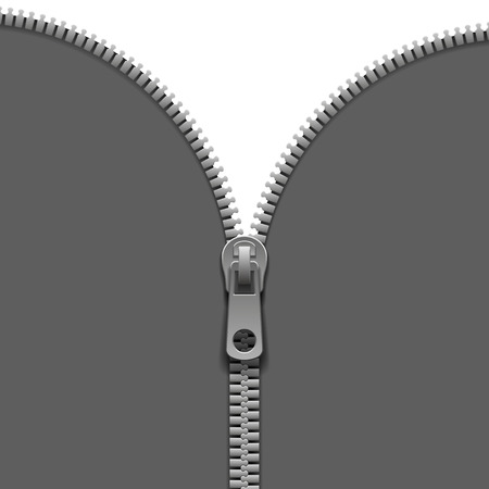 zipper isolated on white backgroundのイラスト素材