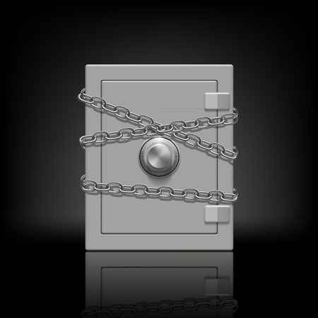 safe wrapped metal chainのイラスト素材