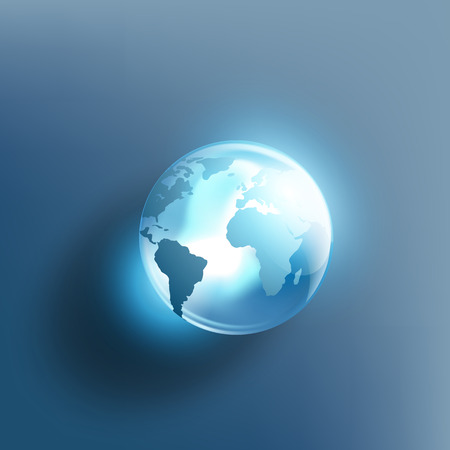 planet earth in the form of a crystal ballのイラスト素材